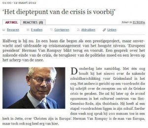 Diepste punt crisis voorbij